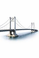 Puente Peatonal de Suspensión Pesada de Acero (Puente de Estructura de Acero) Servicios de Soldadura, Doblado y Corte APICON, Grado Q345/Q235, Estándar AiSi