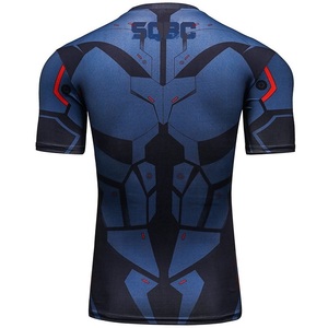 OEM formation personnalisée MMA & Muay Thai Rashguard haute GSM Spandex/Polyester transfert de chaleur imprimé BJJ Rash Guard - Product Image 4