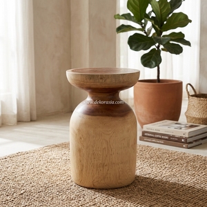 Tabouret en bois fait à la main, design moderne, chaise décorative pour la décoration de la maison ou le mobilier de salon - Product Image 6