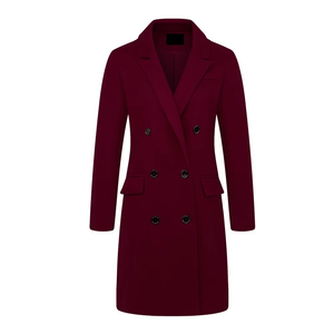 Vêtement d'extérieur long en trench-coat pour femmes, style tendance en gros, coupe ample, double poche, léger, pour l'automne et le printemps - Product Image 1