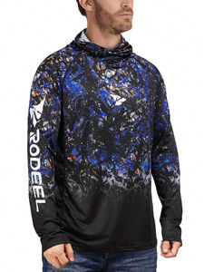 เสื้อฮู้ดป้องกันแสงแดดผู้ชายที่ได้รับความนิยมที่กําหนดเองพร้อมกระเป๋า Kangro ผ้าคุณภาพสูงขายส่งผลิตในปากีสถาน - Product Image 4