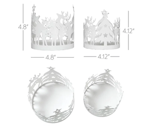 New votive candle holder reindeer antique white Xmas ornament gift candles <b>tea</b> <b>light</b> holders <b>Christmas</b> wedding party home decor - Product Image 3