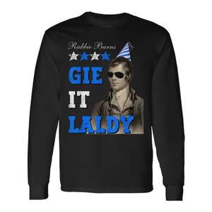 Camiseta promocional de manga larga de Robert Burns Scottish Burns Night Gie It Laldy - Product Image 1