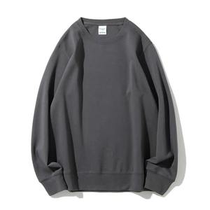 Men's Oversized <b>Sweatshirts</b> 100% Cotton Breathable and Lightweight Plain Dyed with Knitted Weaving Low MOQ - Product Image 3
