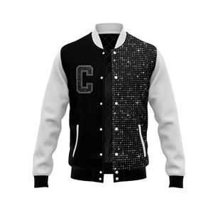 Chaqueta Universitaria de Primera Calidad al por Mayor, Chaqueta Bomber Universitaria con Bordado de Chenilla en el Cuerpo de Lana Recubierta, Manga Primavera, Estilo Letterman, Formal - Product Image 1