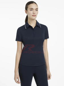 Haut d'équitation pour femmes en gros tricot extensible durable doux au toucher séchage rapide silhouette élégante contrôle de l'humidité équestre - Product Image 5