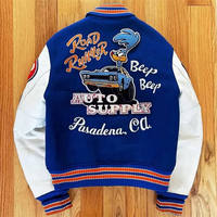 Jaket Varsity Baseball Musim Dingin Pria dengan Logo Custom, Kerah Tegak, Berkerudung, 100% Wol, Antiangin, Bernapas, dan Berpemanas