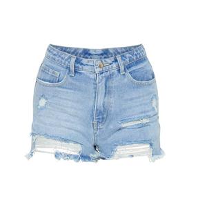 Vente en gros de shorts décontractés en denim de coton pour femmes Service OEM à bas prix 2023 - Product Image 2