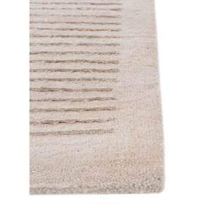 Alfombra Rectangular Abstracta de Lana y Seda de Bambú Tejida a Mano UnfoldBy Kavi Ivory de 10 mm para Sala de Estar, Pasillo y Hogar - Product Image 4
