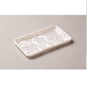 Bandeja DE SERVICIO DE MADERA MDF de alta venta con concha decorativa, decoración única para el hogar con incrustaciones para servir comida en hoteles y restaurantes - Product Image 2