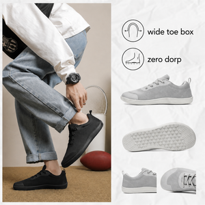 <span class=keywords><strong>Chaussures</strong></span> minimalistes pour hommes, légères, respirantes, en mesh, à semelle plate, à bout large, pour la marche quotidienne, confort optimal - Product Image 6