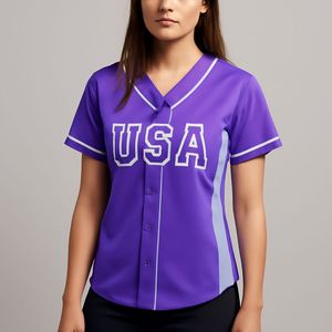 Camisetas de béisbol de softbol ligeras y transpirables para adultos de talla grande logotipo personalizado camiseta de béisbol Retro - Product Image 5