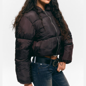 Women Classic Outerwear Warm Comfortable OEM Custom Puffer <b>Jacket</b> 2026 Nylon Puffer <b>Jacket</b> with Full Zip Closure Street Style - Product Image 2