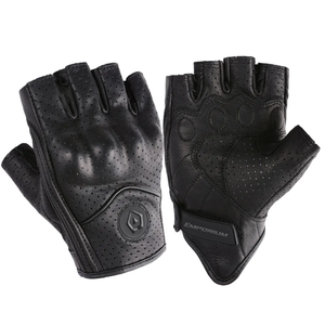 Gants de moto à demi-doigts, gants de sports de plein air, gants pour cyclistes, gants en cuir de qualité supérieure, - Product Image 2