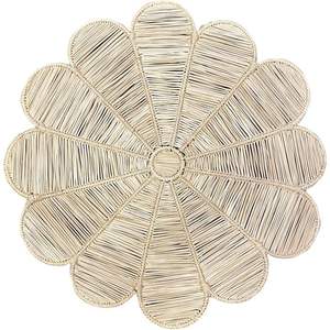 Assiette de présentation exclusive 2025 en rotin et corde style bohème chic, décoration de table ronde artisanale pour repas haut de gamme et événements stylés - Product Image 5