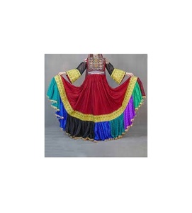 Afghan Kuchi Vestidos Tribal étnico vintage kuchi vestido, Afghan/Pakistán Kuchi fiesta tradicional Multi colores Vestidos - Product Image 1