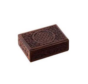 Lujo Floral tallado hecho a mano cajas de madera tallada joyero organizador madera regalo Ideas para almacenar monedas de joyería - Product Image 6