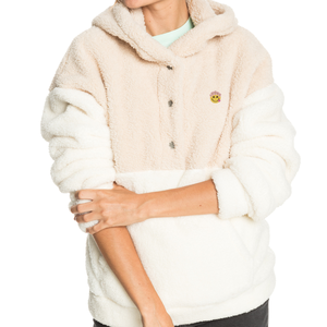 Sudadera con capucha de lana Polar de gran tamaño suave y cómoda para mujer, ropa de calle con hombros caídos y cuello con capucha de estilo de invierno Sherpa cálido - Product Image 5