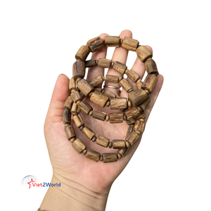 Pulsera Elástica Redonda Lisa de Agarwood Natural Original, la Más Vendida, Marca Vietnamita, Hecha en Vietnam, Lista para Exportar - Product Image 2