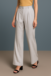 Women's New Solid Color Elegant Casual High Waist Straight Wide Leg Pants <b>Trousers</b> Women's Pants - Product Image 6