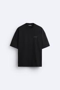Atractivo color Negro hombres lisos T Shits venta en blanco 100% algodón cuello redondo Camiseta embalaje personalizado precio al por mayor de La India - Product Image 2