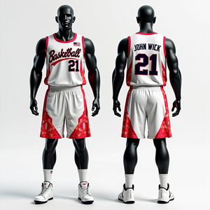 Uniformes de baloncesto sublimados personalizados, ropa deportiva RTS para hombre, camisetas y pantalones cortos de baloncesto transpirables de secado rápido de alta calidad - Product Image 3