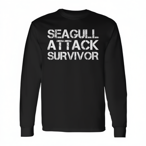 T-Shirt a Maniche Lunghe Tema Attacco di Gabbiani per Scopi Promozionali - Product Image 2