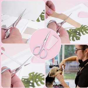 Tijeras de cejas de grado de salón para cejas perfectas Tijeras de cejas de acero inoxidable con agarre antideslizante - Product Image 4