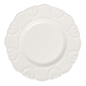 จานเซรามิกลายนูนสีขาวเกรดสูงสไตล์ราชวงศ์ฝรั่งเศสสำหรับตกแต่งโต๊ะงานแต่งงานน้ำชายามบ่ายและใช้รับประทานอาหารที่บ้าน - Product Image 5