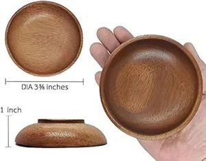 Juego de 4 piezas de tazón de madera de mango japonés para ensalada de cuajada Chutney tazón para servir demanda más vendida para uso en hoteles altamente recomendado - Product Image 3