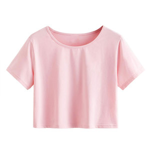 T-shirt court à capuche en toile pour femme, personnalisé avec logo, décontracté, été, haute qualité, très vendu - Product Image 1