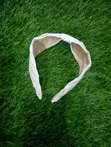 Purple and White Embroidered <b>Headband</b> Nice and Beautiful Hairband for Flawless Hair - Product Image 5