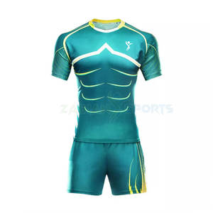 Venta al por mayor camiseta de rugby a rayas personalizada para hombres y mujeres ropa deportiva transpirable con impresión por sublimación para ropa deportiva - Product Image 1