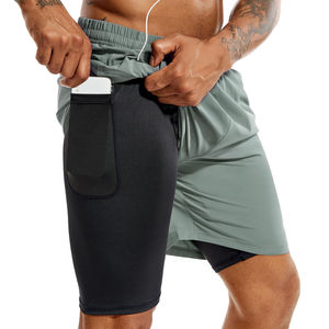 Short de sport d'été en nylon grande taille personnalisé pour hommes motif de jogging à séchage rapide en coton de couleur unie pour les sports de plage, de baseball et de basket-ball - Product Image 2