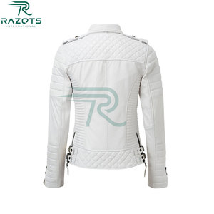 2025 New Arrival Luxury Women's Sheep Skin <b>Leather</b> Jacket Solid Pattern Zipper Closure Breathable Stylish for Winter Plain Dyed - Product Image 6