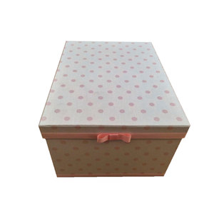 Polka Dot Cotton Wardrobe <b>Box</b> <b>for</b> Clothing <b>Storage</b> and Organization - Product Image 3