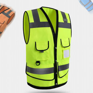 เสื้อกั๊กนิรภัยสะท้อนแสงเสื้อกั๊กนิรภัยสำหรับทำงานก่อสร้างยูนิฟอร์มวิศวกรด้านความปลอดภัยแบบข้อความโลโก้ที่กำหนดเอง - Product Image 5