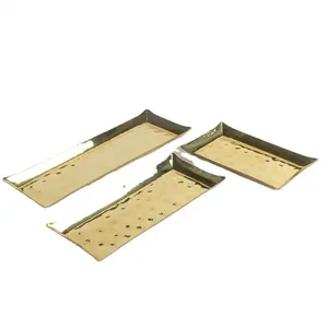 Plateau de service ovale de luxe de haute qualité, très vendu, en aluminium plaqué argent de qualité supérieure, pour servir les aliments - Product Image 4