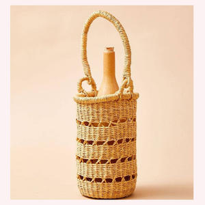 ที่ใส่ขวดหวายสไตล์โบฮีเมียนเก๋ไก๋ทันสมัยลายสัตว์ในหญ้าทะเลสำหรับการตกแต่งภายในที่หรูหราและมอบของขวัญ - Product Image 3