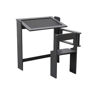 Tables pour enfants WELL HOME, bureau pliant avec tableau noir gris - Product Image 1