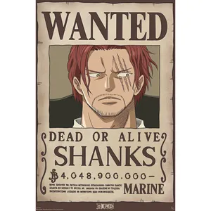 For One Piece Anime <b>Poster</b> Wanted Shanks - Product Image 1