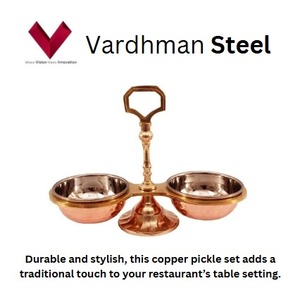 Factory Outlet Sale Cheap Price Copper twin bowl <b>pickle</b> set, Traditional copper, modern charm, Get your <b>pickle</b> fix fresh - Product Image 2