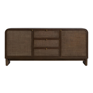 Buffet classique en bois avec portes et tiroirs en tissu pour le salon, la salle à manger ou l'entrée - Product Image 1