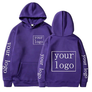 Sudadera con capucha de lana de algodón 100% de alta calidad Unisex, sudadera informal de invierno de gran tamaño, diseño sólido con serigrafía para - Product Image 5