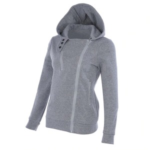 Sudadera con Capucha Gris, Cierre de Cremallera, Corte Regular, Tejido de Algodón, Estilo Casual, para Otoño, para Hombre - Product Image 1
