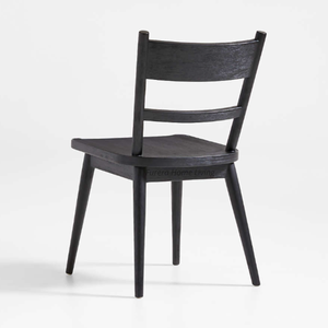 Modern Solid Wood Restaurant Dining <b>Chair</b> High Quality Natural Rattan Finish for Restaurant Hotel Apartment Black Color - Product Image 3