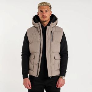 Taupe Gilet-Diseño funcional y elegante con pecho, parche y bolsillos internos para comodidad durante todo el día - Product Image 2