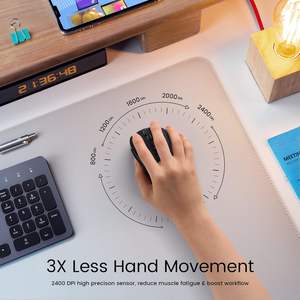 Ratón Inalámbrico Logitech 2.4Ghz 2400 DPI Ergonómico Óptico USB para PC y Mac Portátil con 6 Botones y Retroiluminación LED - Product Image 4