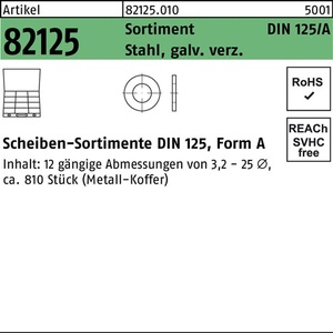 ชุดแหวนรองเหล็ก DIN 125 แบบคละขนาด 810 ชิ้น - Product Image 1