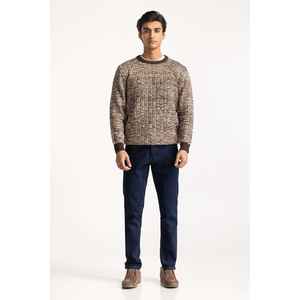 Suéter Personalizado para Hombre con Cuello Redondo y Capucha, Prenda de Punto Otoñal con Decoración de Patrones e Impresiones MN-SWT-WS24-069 - Product Image 4